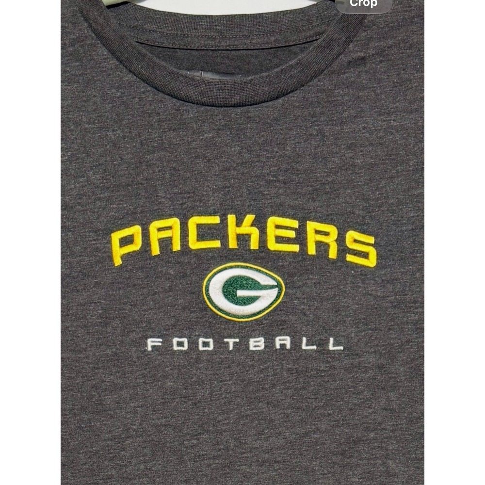 NFL Team Apparel Green Bay Packers T-Shirt Mens XL Gray Heather Short Sleeve Tee